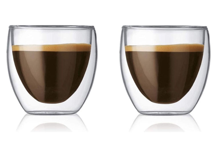 Dubbelwandige Glazen - Set van 2 - 100ml - Koffieglas/Theeglas
