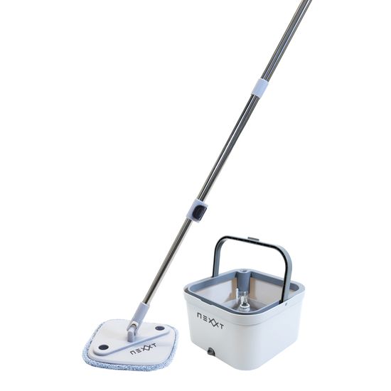 Nexxt Dweilset met Emmer Roterend Systeem - Grijs