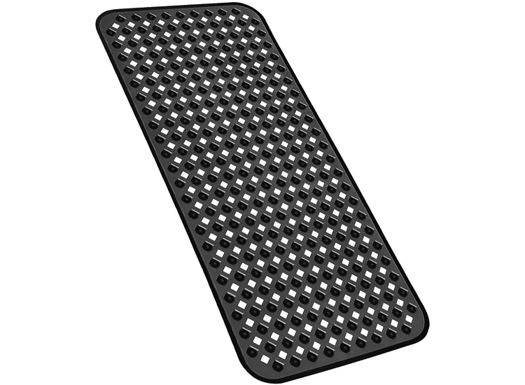 Antislip Douchemat Badmat Met Zuignappen 88x40cm Zwart