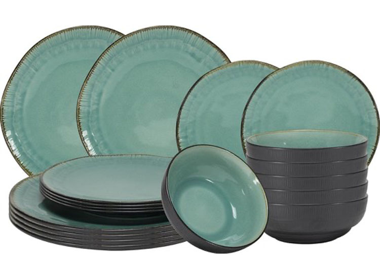 Serviesset Kreta - Turquoise - 18-delig