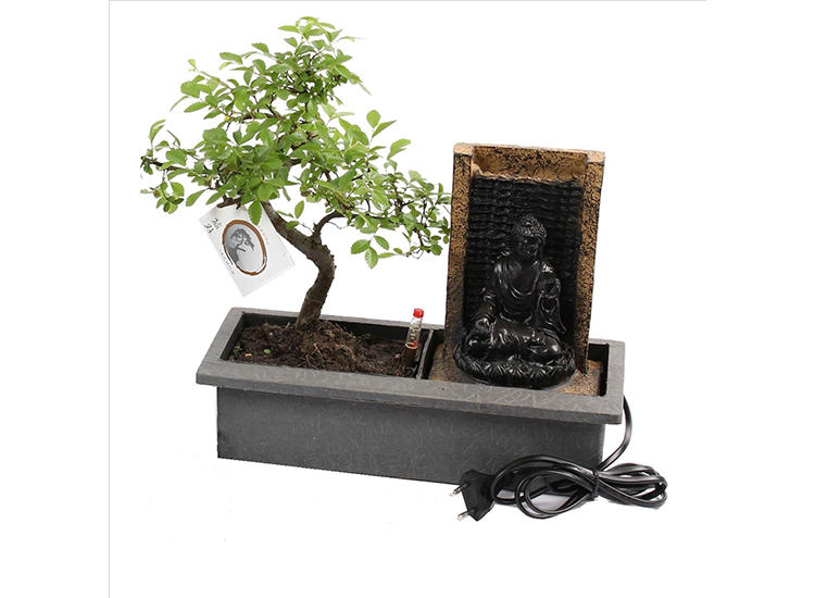 Bonsai Boompje Met Waterval Ornament Buddha