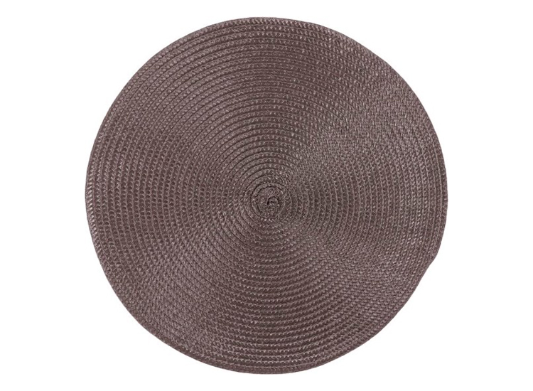 SENZA Ronde placemats - Polypropeen - Bruin - Set van 2