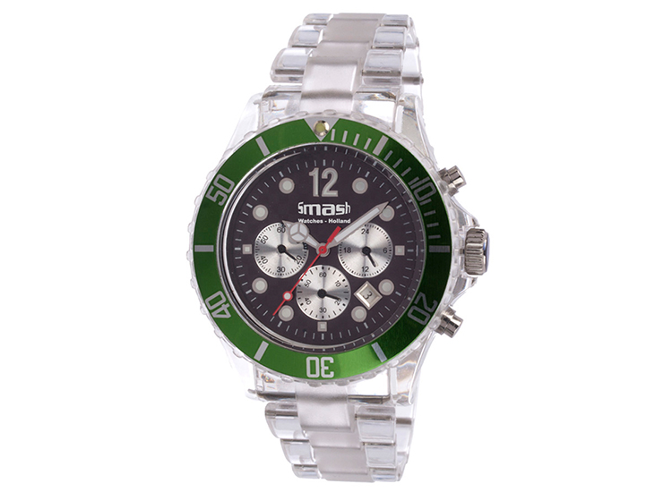 Smash herenhorloge Antartic chrono - Canvas Groen