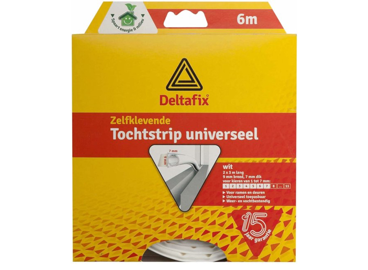 Afbeelding van Deltafix Tochtstrip O-profiel - 2 x 3 meter - Siliconen - Wit