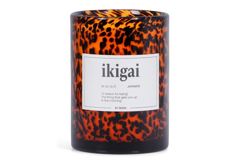 SENZA Kaars Jennifer - Glas - Herbruikbaar - Oranje/Zwart