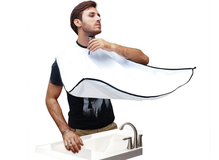 Baardschort - Baard schort - Sterke zuignappen - Baard accessoires - Beard Bib - Wit
