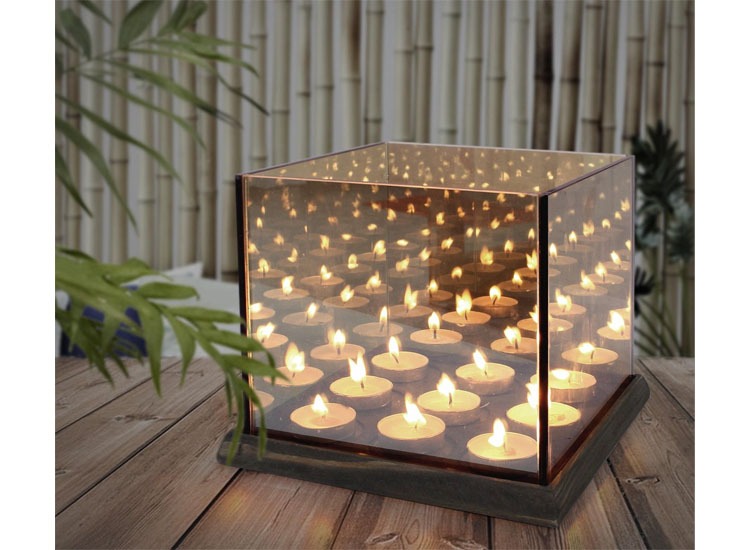 Waxinelichthouder - Infinity Effect - voor 9 theelichtjes afbeelding
