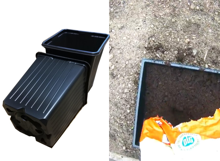 FEDEC Kweekpotjes - moestuinpotjes - 100 stuks - Zwart