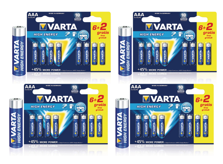 Afbeelding van 32 Varta longlife power AAA batterijen