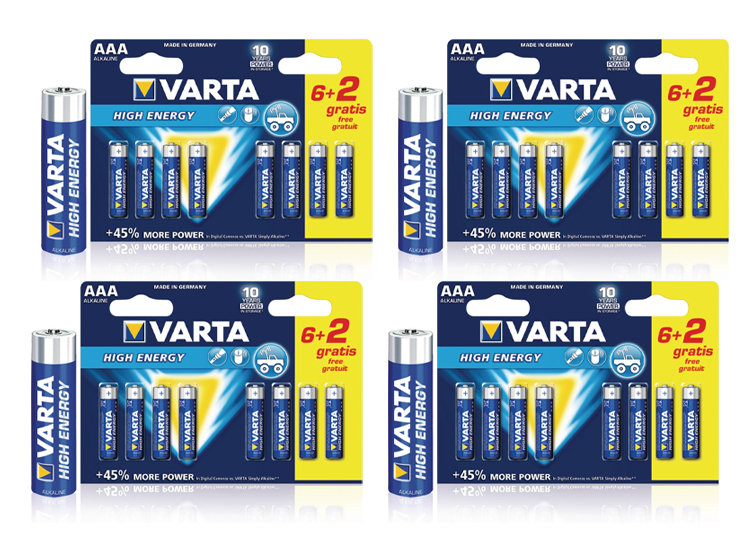 32 Varta longlife power AAA batterijen