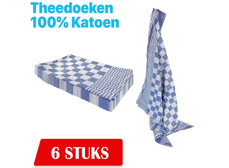 Kitchen Towel Theedoek 65 x 65cm - 6 Stuks