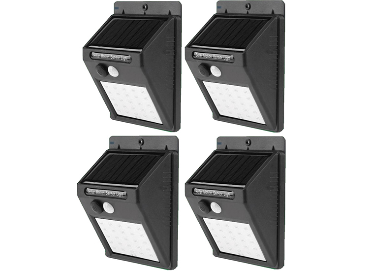 4 Hofftech Solar LED Wandlamp - met PIR Sensor - IP65