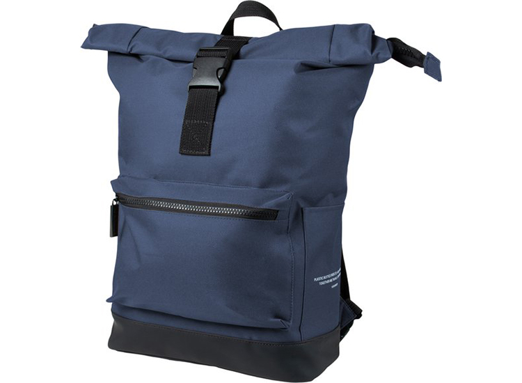 Nörlander Simply Green fiets rugzak 20L Rolltop Rugzak Duurzaam rPET Blauw