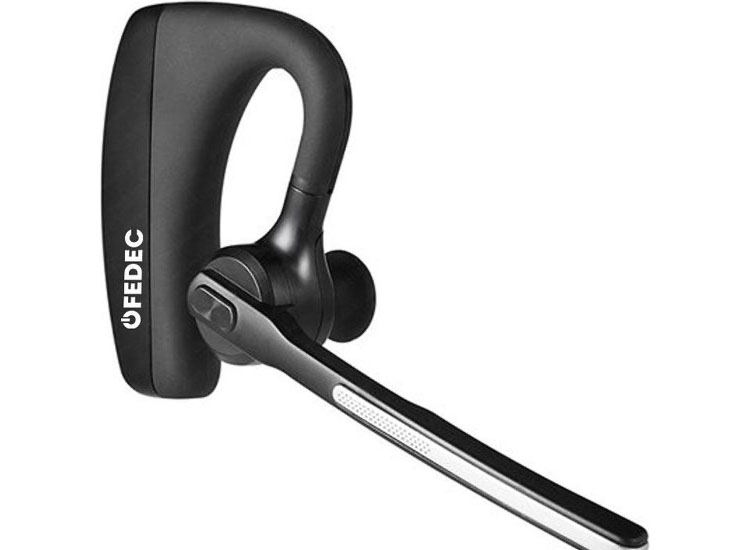 Fedec K10C Bluetooth Headset met Microfoon en Accu Perfect om handsfree te bellen