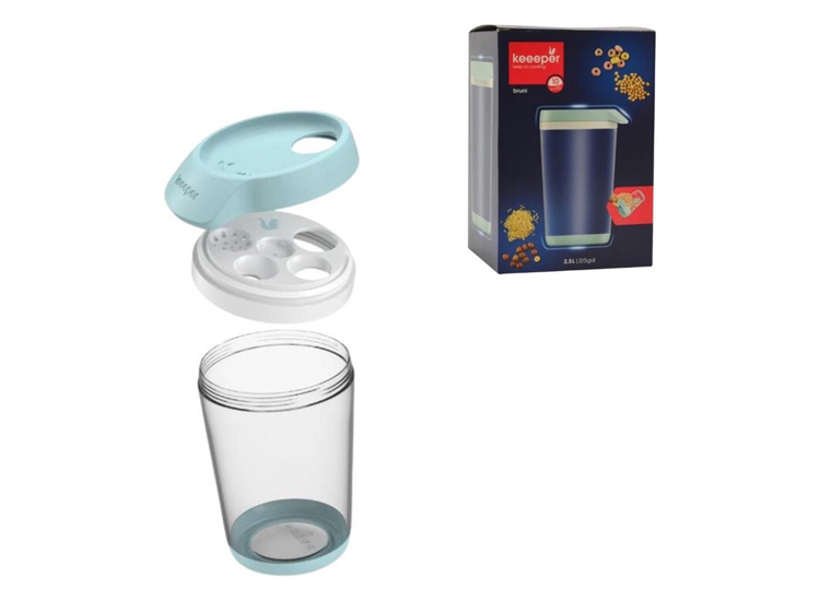 keeeper bruni Bus Rond 2,5 l Blauw, Transparant 1 stuk(s)