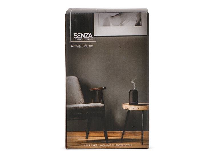 SENZA USB Aroma Diffuser - Luchtbevochtiger - Led verlichting - Donkerbruin