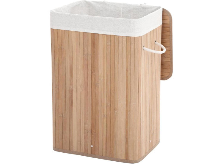 DealDonkey Wasmand Bamboe - Met Deksel en Uitneembare Linnen Waszak aanbieding DealDonkey Wasmand Bamboe - Met Deksel en Uitneembare Linnen Waszak aanbieding
