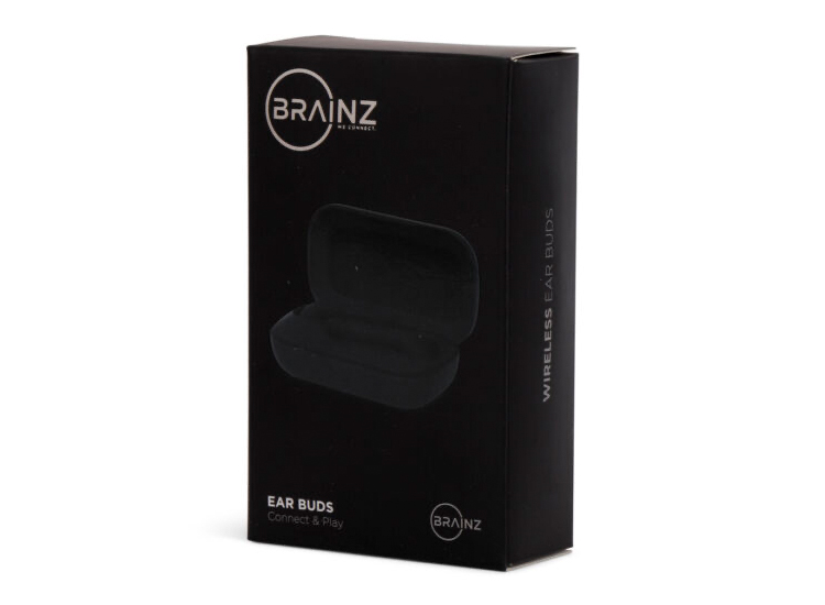 BRAINZ Draadloze oordopjes - In-Earbuds - Noice cancelling -Compacte case - Zwart