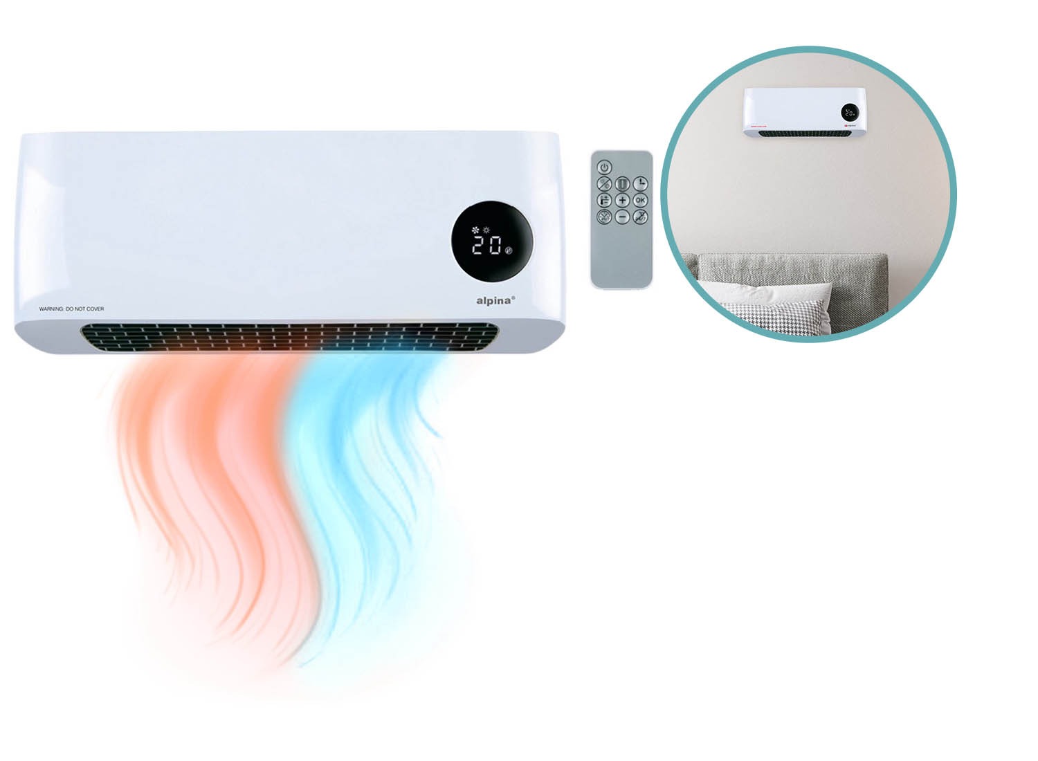 Alpina Elektrische Wandkachel Met Ventilator