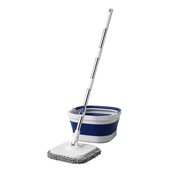 Nexxt Opvouwbare Spin Mop Set - Verstelbare Steel - Zwart