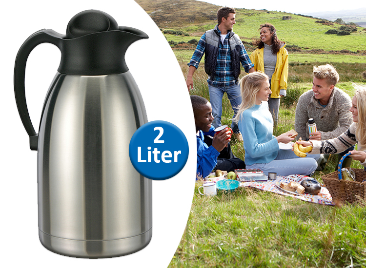 RVS Thermoskan - 2 Liter (2de Kans Deal)