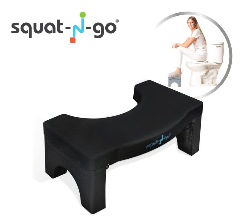 Squat N Go Toiletkrukje Inklapbaar - Zwart