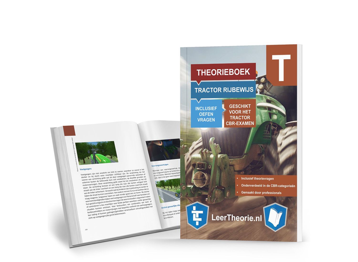 Tractor Theorieboek 2025 - Rijbewijs T - Trekker Theorie Leren & Oefenen Nederland afbeelding