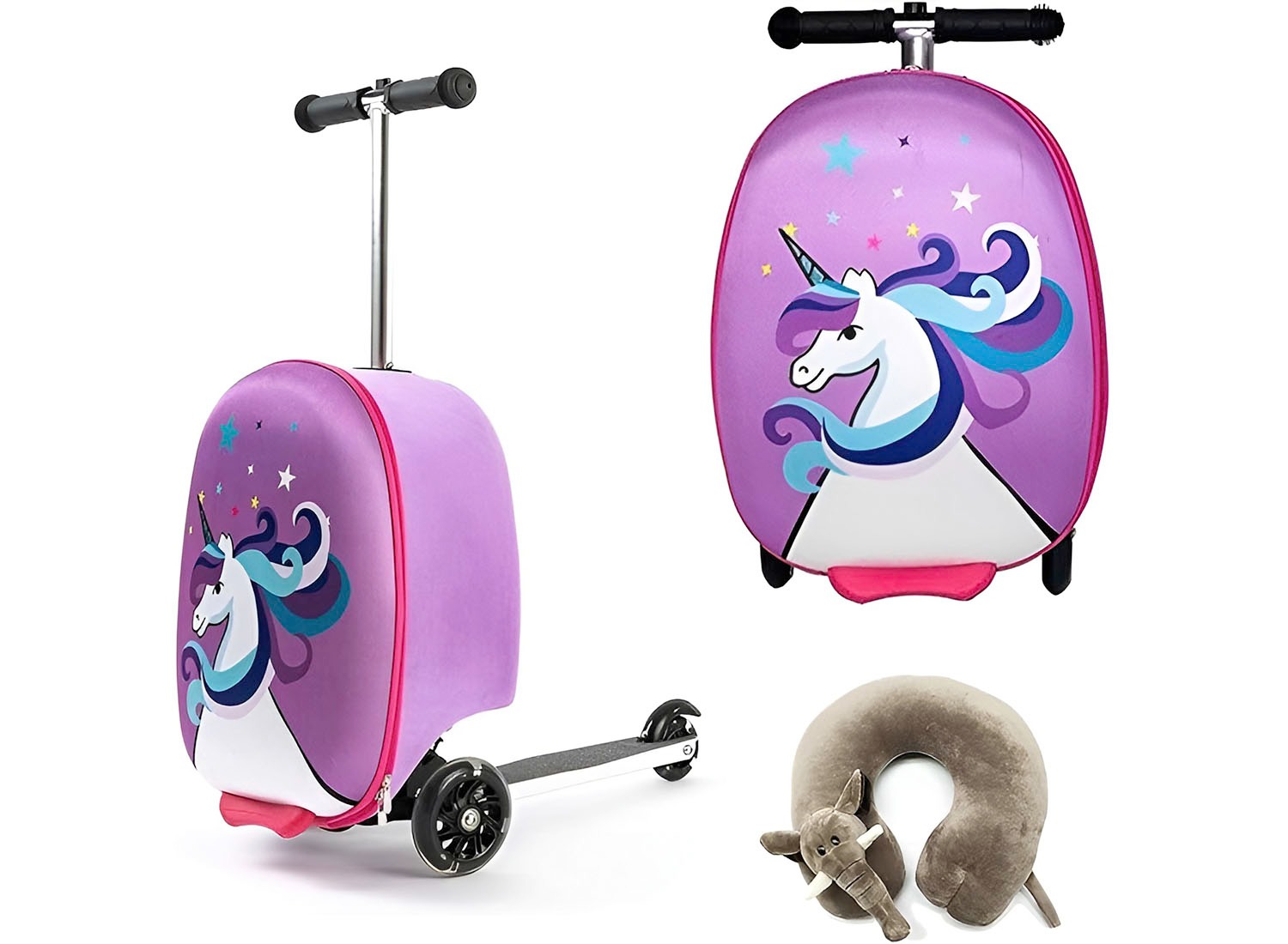 Kinderkoffer-Step - Paars Unicorn - 40x20x25 cm - 21L