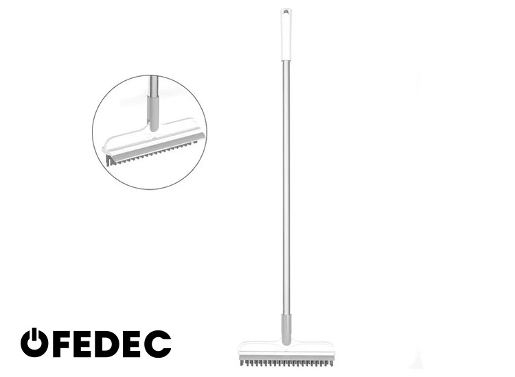 FEDEC 2-in-1 Waterbezem - Douchewisser - Telescopisch - 103 cm - Wit