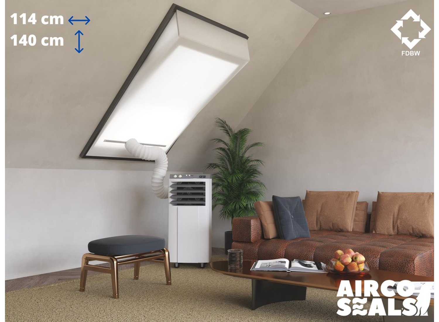 FDBW SK10 - Airco raamafdichtingskit 114 x 160 cm voor Velux dakraam
