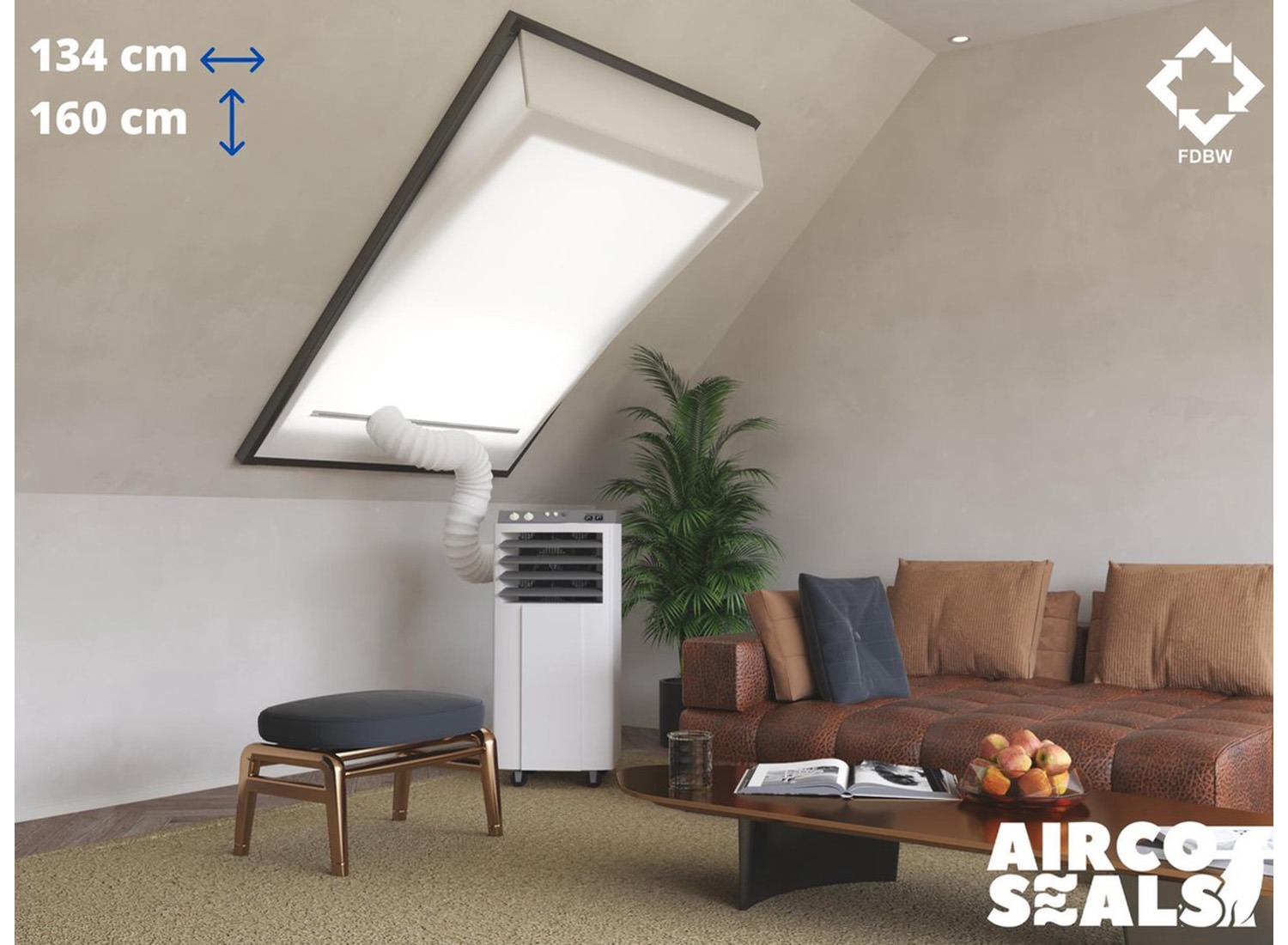Airco raamafdichtingskit 134 x 160 cm voor Velux dakraam
