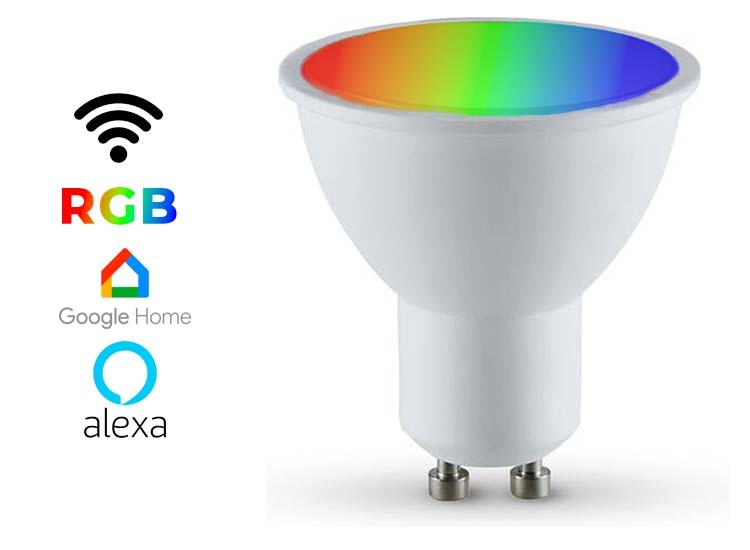 QNECT Slimme Wi-Fi LED GU10 lamp - RGB afbeelding