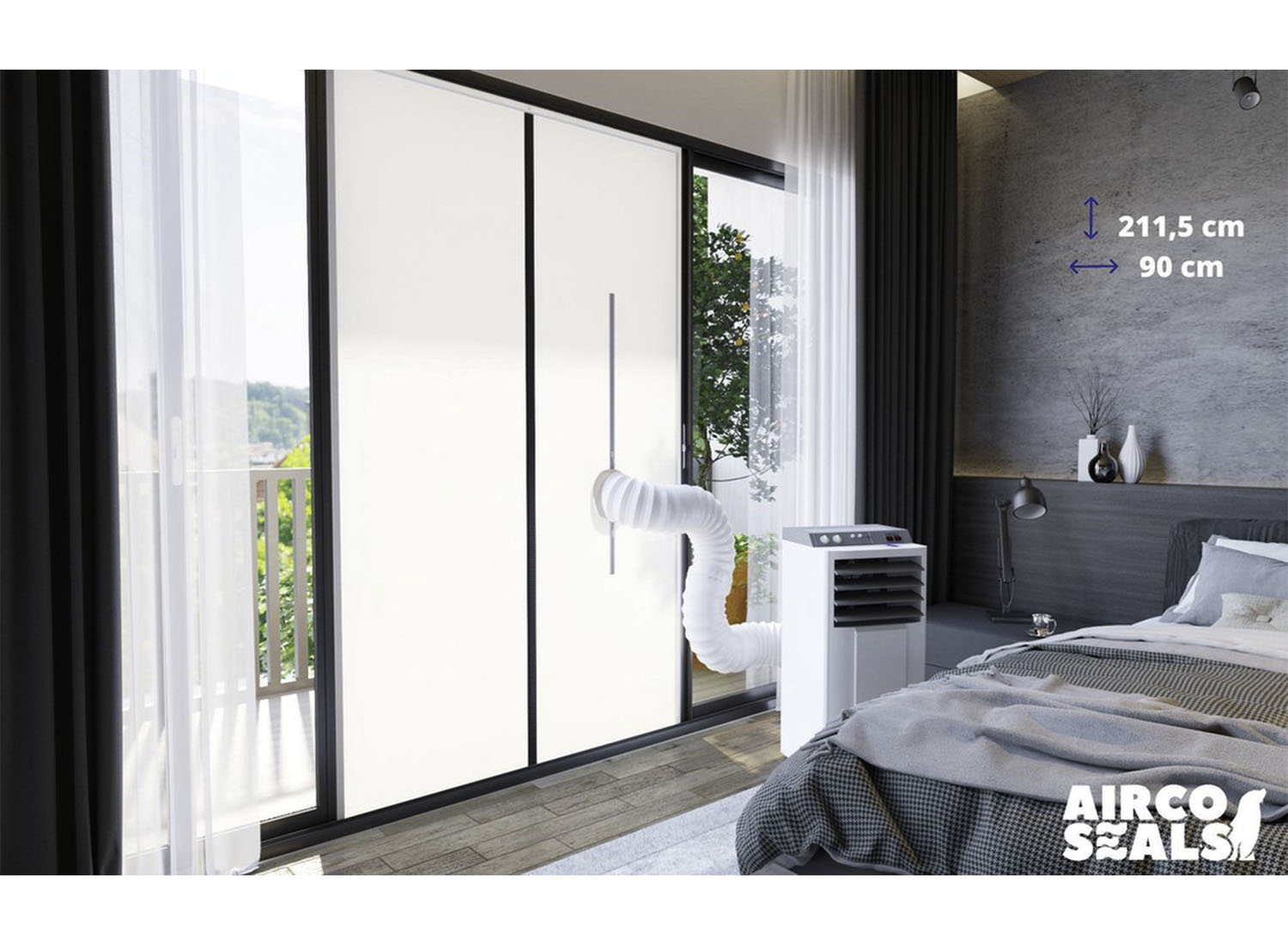 FDBW - Airco Deurafdichtingskit - 93 x 235 cm - Met Rits Sluiting