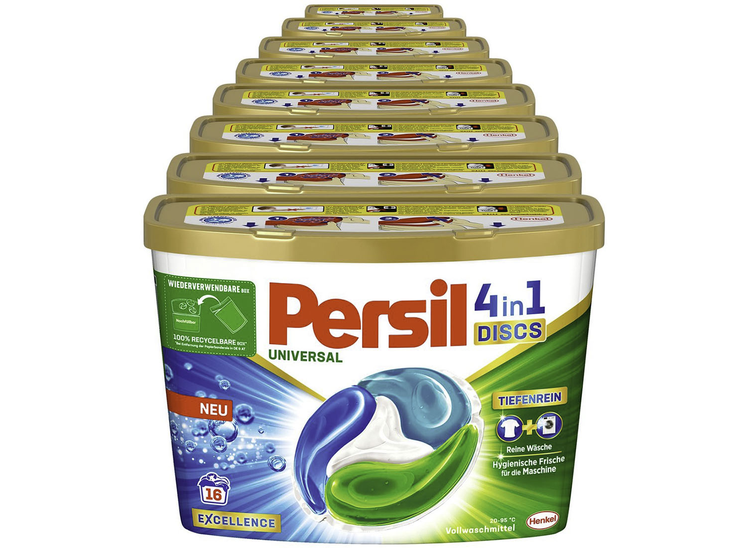 128 Persil 4 in1 Deep Clean Wasmiddel Pods - Vlekkenverwijderaar