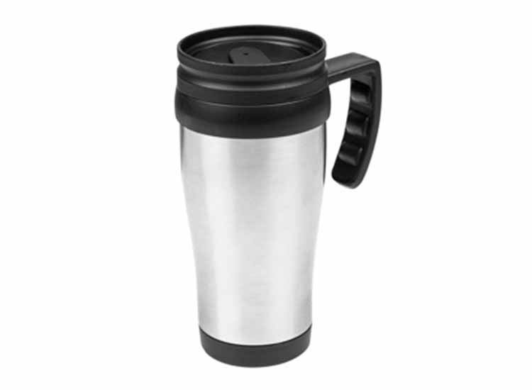 HI RVS Autobeker - 450 ml - Dubbelwandige Thermobeker