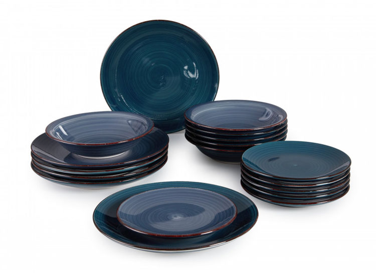 Lifa Living Bordenset - servies - 18-delig - Blauw/Groen