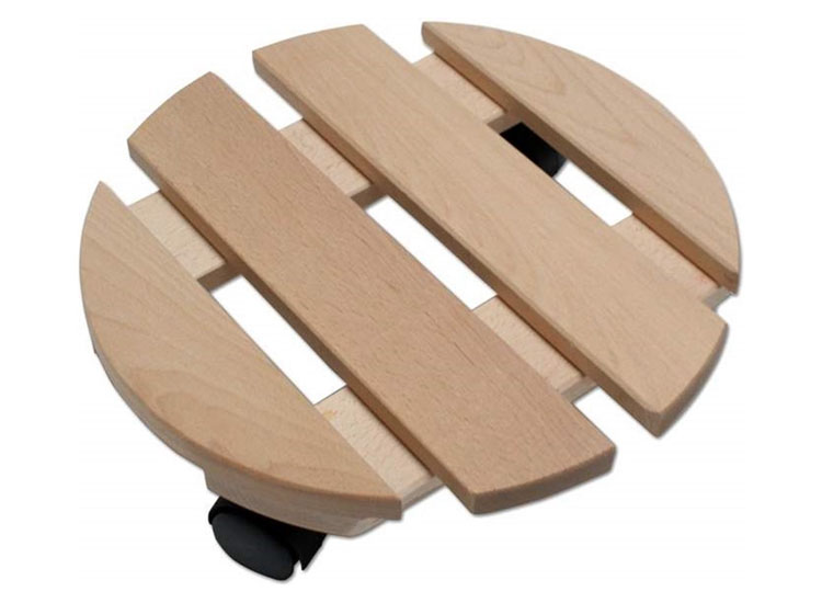 Kynast Plantentrolley rond - hout - Ø30cm max. gewicht 120 kg