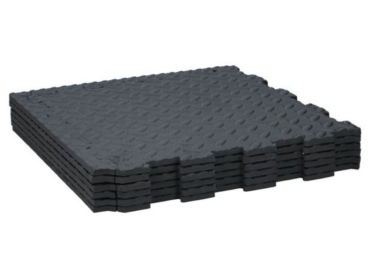 Afbeelding van Black+Decker Vloermatten - 40 x 40 x 1 cm - Vloerbescherming - Dempend - Zwart - 6 stuks