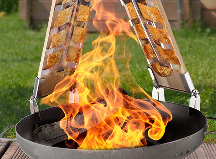 HI Zalmplank - RVS frames - Visgrillhouders 2 stuks - 44 x 15,5 x 1,5 cm