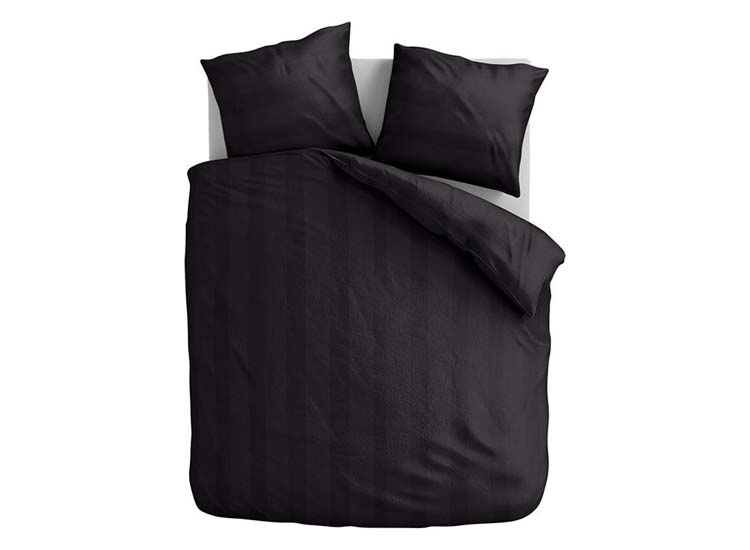 Hotel Home Collection Dekbedovertrek - Chelsea - Zwart - 200x200/220 cm