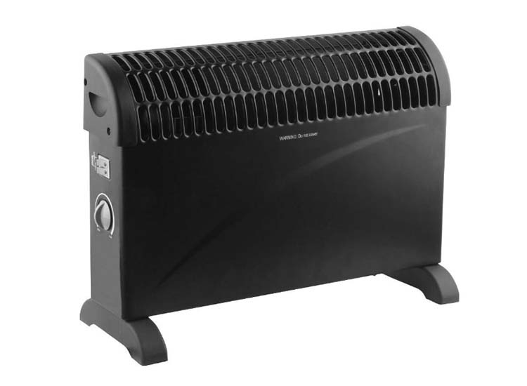 Afbeelding van Benson Convector Heater - elektrische kachel - 750/1250/2000 Watt - Zwart