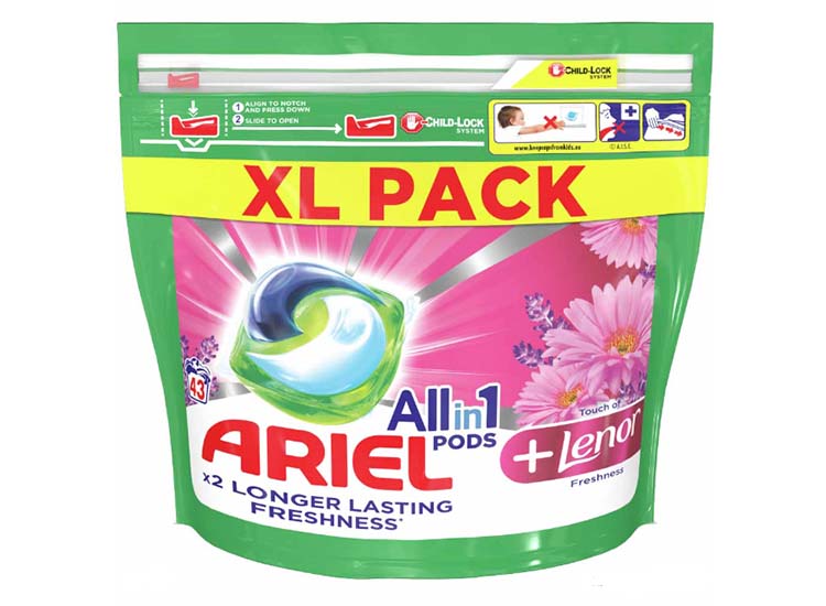 Ariel wasmiddel pods - 43 pods - Touch van Lenor