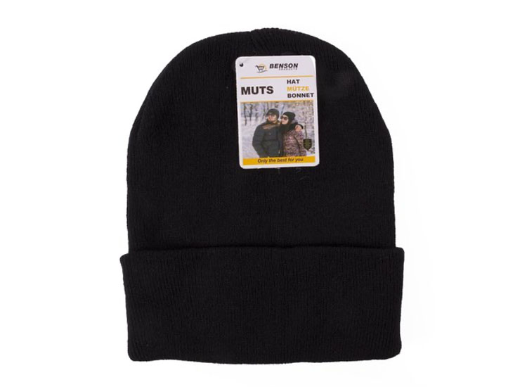 Afbeelding van Benson Warme Beanie Muts - One Size - Zwart