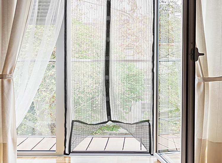 Hi Deurhor met magneet - Anti insecten horgordijn - Zwart
