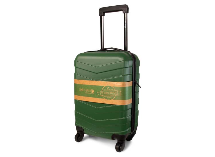 Norlander Reiskoffer Handbagage Trolley Duurzaam Rpet Groen