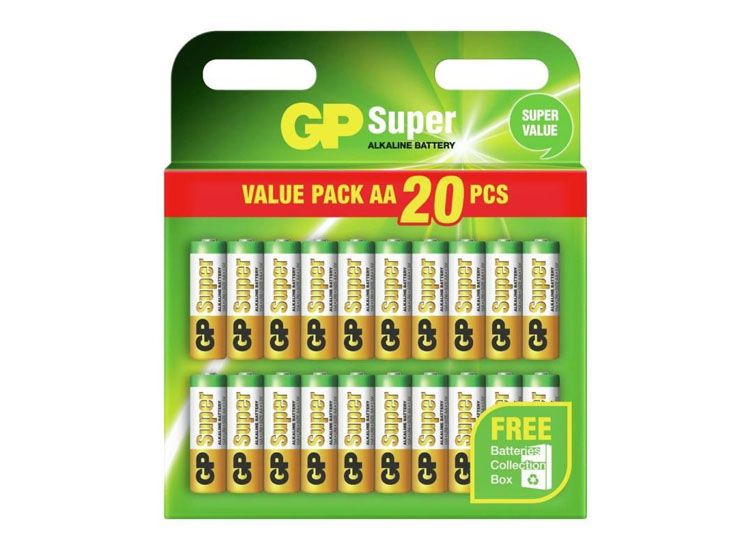 DealDonkey GP super alkaline AA batterijen 20-pack aanbieding