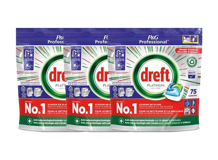 Dreft Platinum regular vaatwastabletten 225 stuks