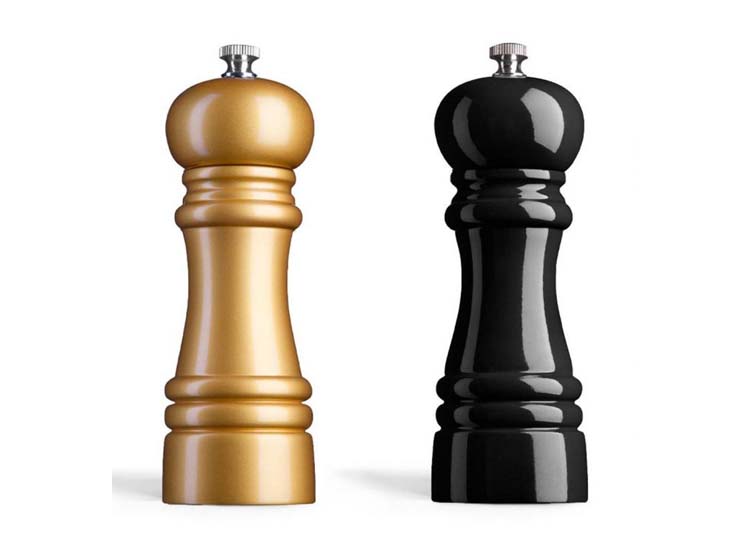 Amefa - Peper- & Zoutmolen - Stijlvol & Elegant - Zwart/Goud - 15 cm