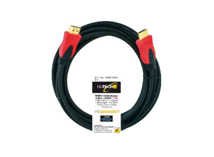 HeiTech HDMI Kabel 4K - HD1080p - 3 Meter - Zwart