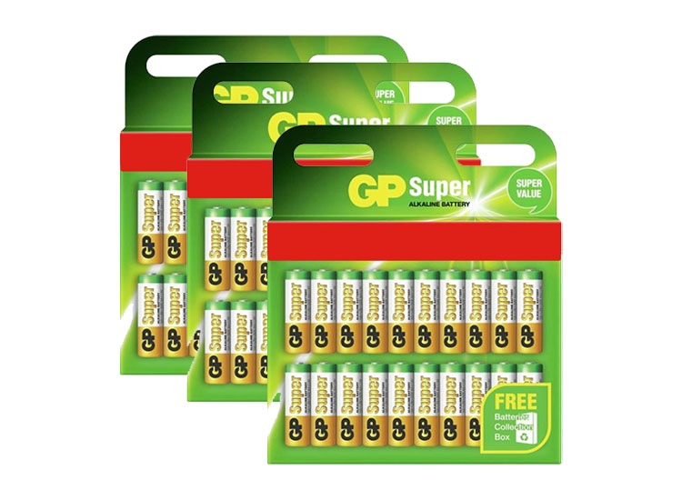 Afbeelding van 60 GP super alkaline AA batterijen